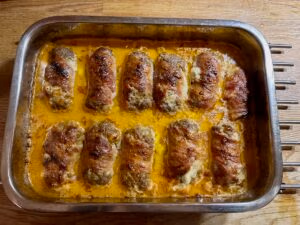 Baconlindade järpar | Bacon-wrapped dumplings