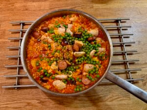 Risotto med kyckling, chorizokorv och saffran | Risotto with chicken, chorizo ​​sausages and saffron