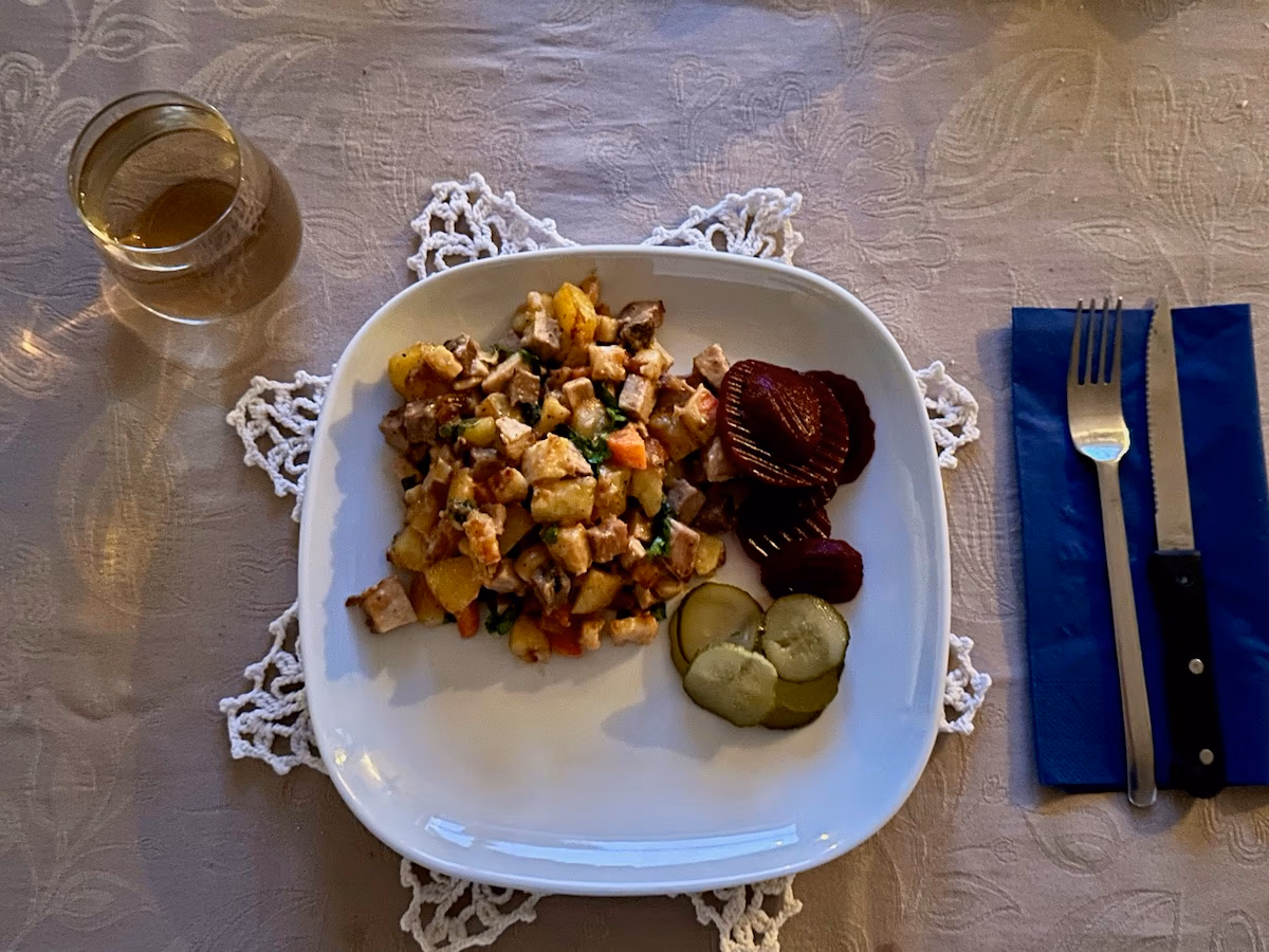 Pytt i panna med rotfrukter